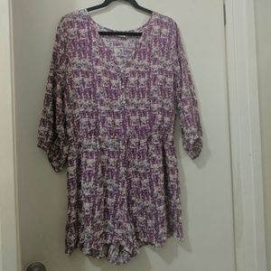 Wild Pearl Long sleeve romper with shorts